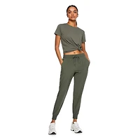 Athletic Works Women's Ribbed Cuff Woven Jogger