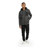 Sweat à capuche zippé doublé de Sherpa pour hommes signé Marc Ecko