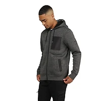 Sweat à capuche zippé doublé de Sherpa pour hommes signé Marc Ecko