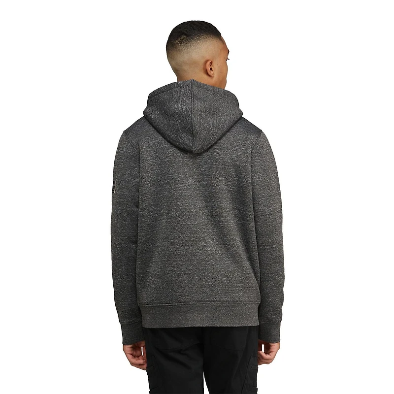 Sweat à capuche zippé doublé de Sherpa pour hommes signé Marc Ecko