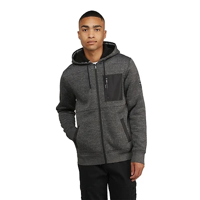 Sweat à capuche zippé doublé de Sherpa pour hommes signé Marc Ecko