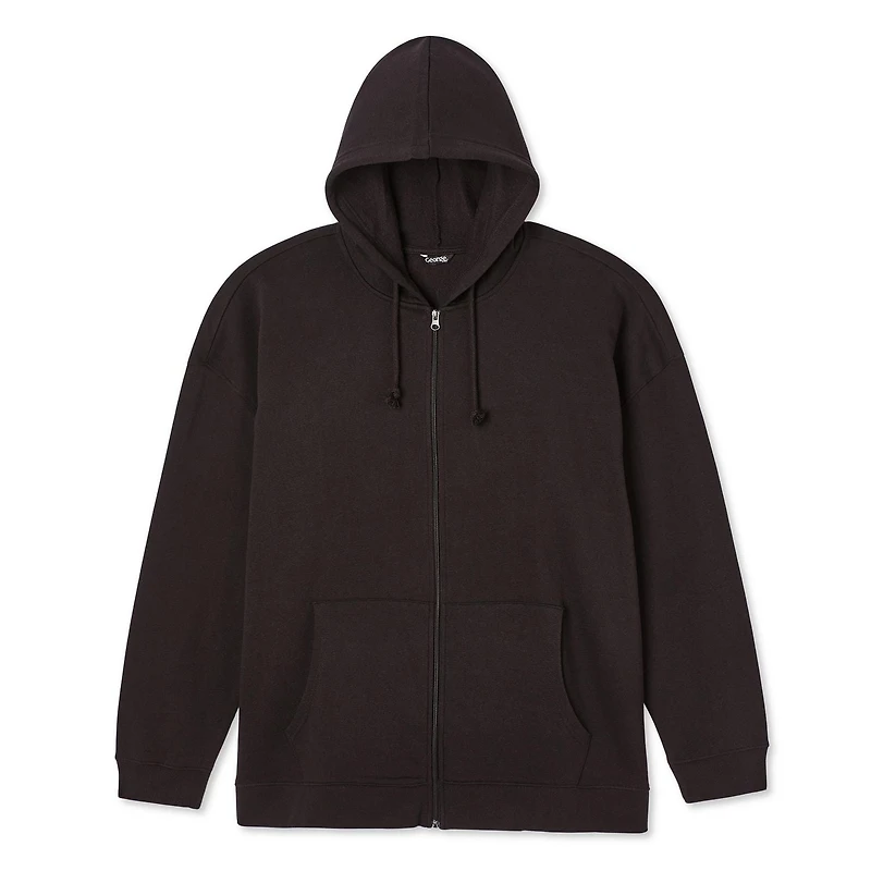 Haut à capuchon zippé sur la longueur George Plus pour hommes Tailles 3XL-5XL