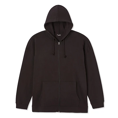 Haut à capuchon zippé sur la longueur George Plus pour hommes Tailles 3XL-5XL