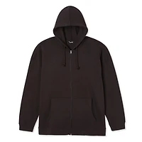 Haut à capuchon zippé sur la longueur George Plus pour hommes Tailles 3XL-5XL