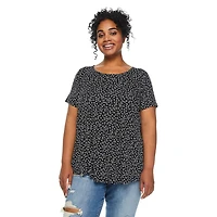 George Women's Plus Lattice Back Tee, Sizes 1X-4X