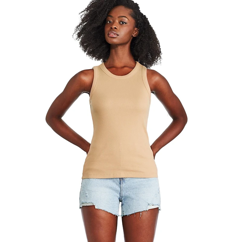 George Women's High Neckline Rib Tank