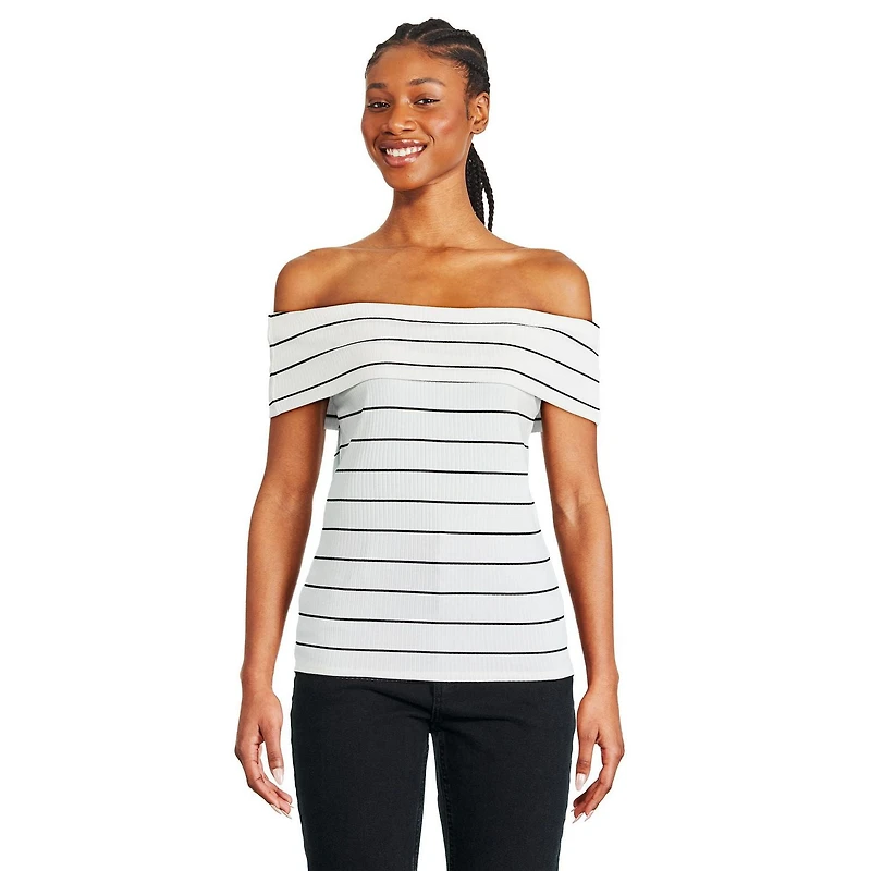 George Women's Off Shoulder Rib Top