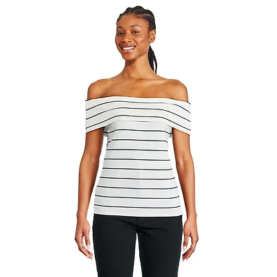 George Women's Off Shoulder Rib Top