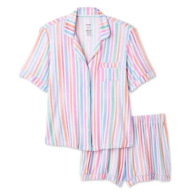 Ensemble de nuit 2 pièces avec chemise à col cranté George pour femmes