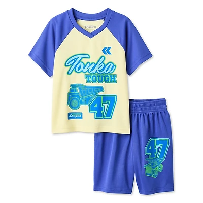 Tonka Toddler Boys' Two Piece Raglan T-Shirt Set