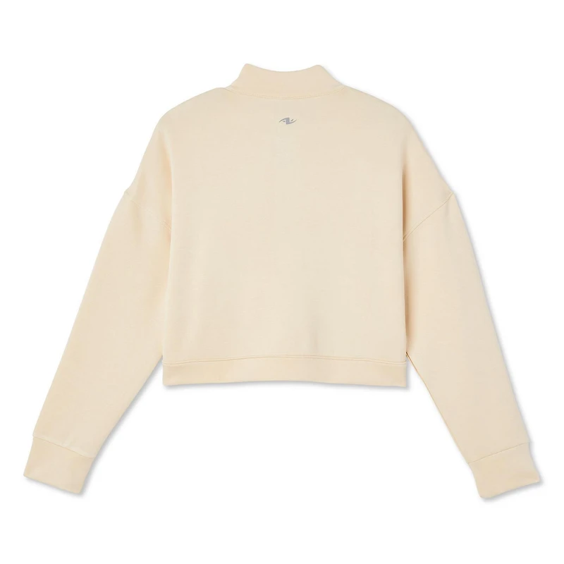 Athletic Works Girls' Half-Zip Scuba Top