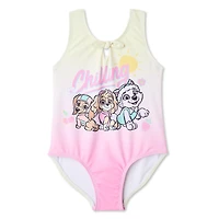 Maillot de bain 1 pièce avec imprimé graphique Pat'Patrouille pour petites filles
