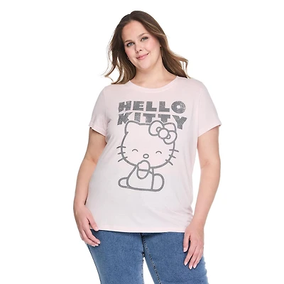T-shirt à imprimé graphique Hello Kitty Plus pour femmes