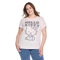T-shirt à imprimé graphique Hello Kitty Plus pour femmes