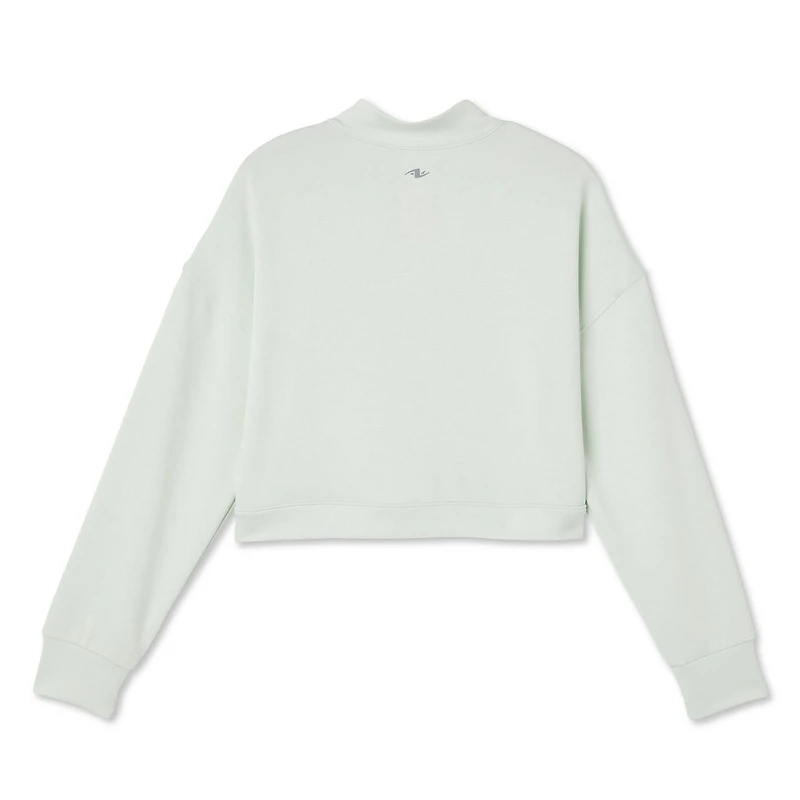 Athletic Works Girls' Half-Zip Scuba Top, Sizes XS-XL