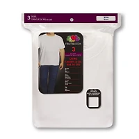 T-shirt en blanc à encolure ras du cou « Big Man » de Fruit of the Loom, paq. de 3 Tailles : 2XB à 5XB