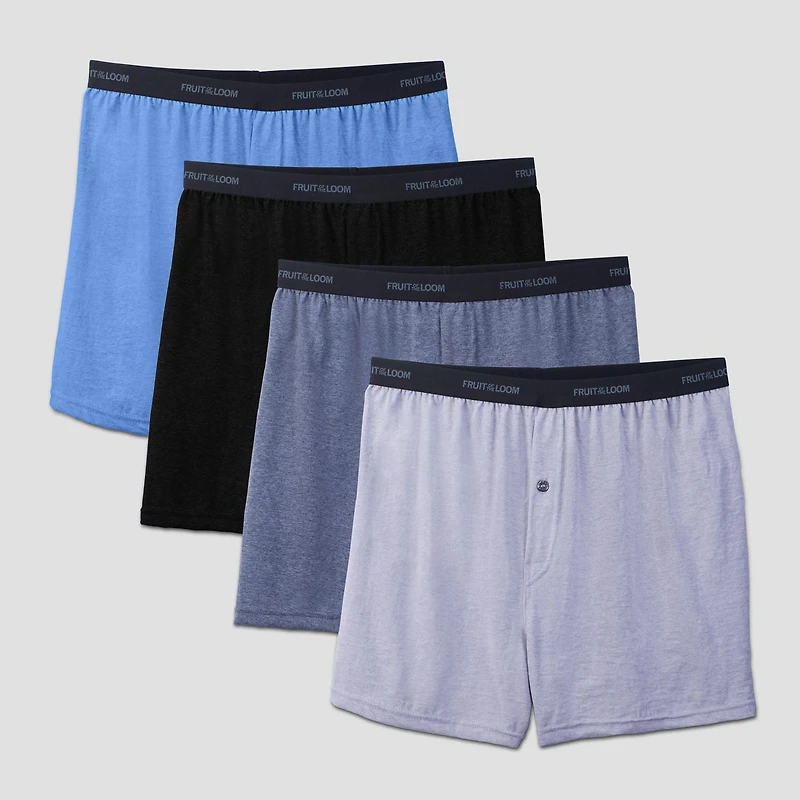 Fruit of the Loom Men’s Beyond Soft Knit Boxers, 4-Pack