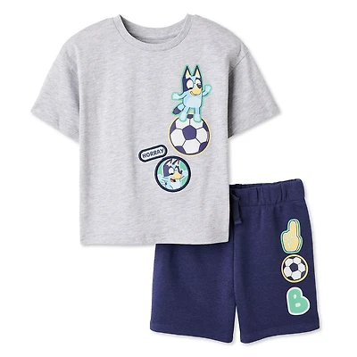 Ensemble 2 pièces avec t-shirt et short Bluey pour petits garçons