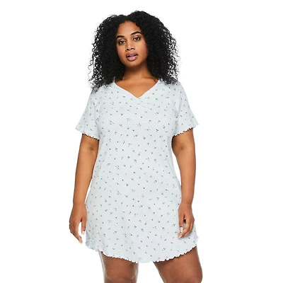 George Women's Plus Pointelle Sleepshirt, Sizes 1X-4X