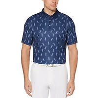 Polo de golf pour hommes imprimé à manches courtes et ananas