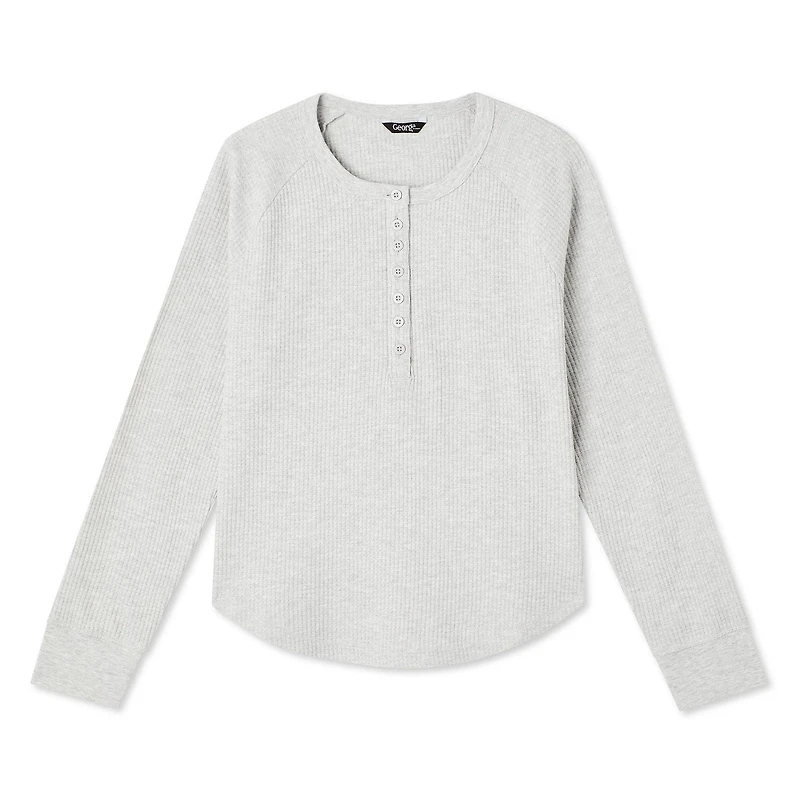 George Women's Waffle Henley