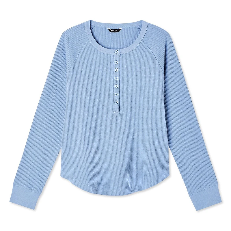 George Women's Waffle Henley
