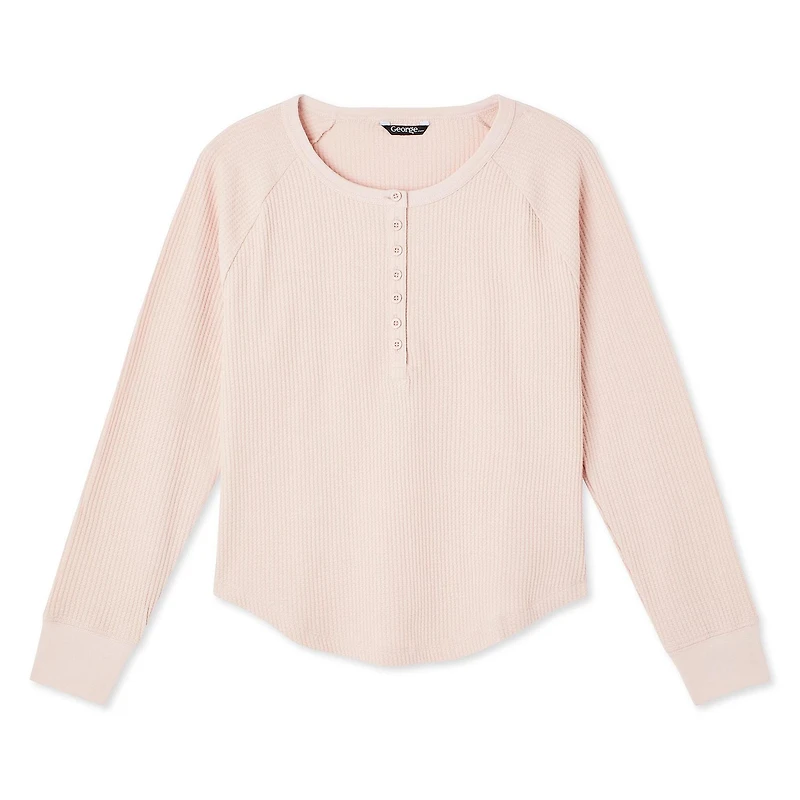 George Women's Waffle Henley