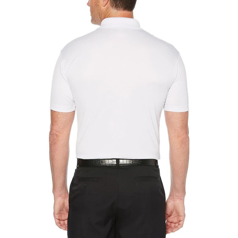 Men's Performance Short Sleeve Asymmetrical Printed Golf Polo Shirt