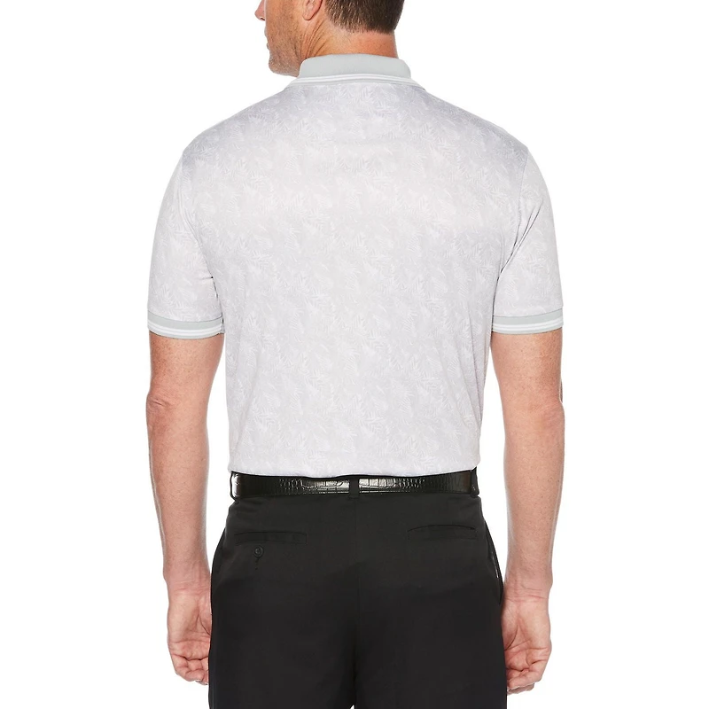 Men's Performance Short Sleeve Tropical Printed Golf Polo Shirt