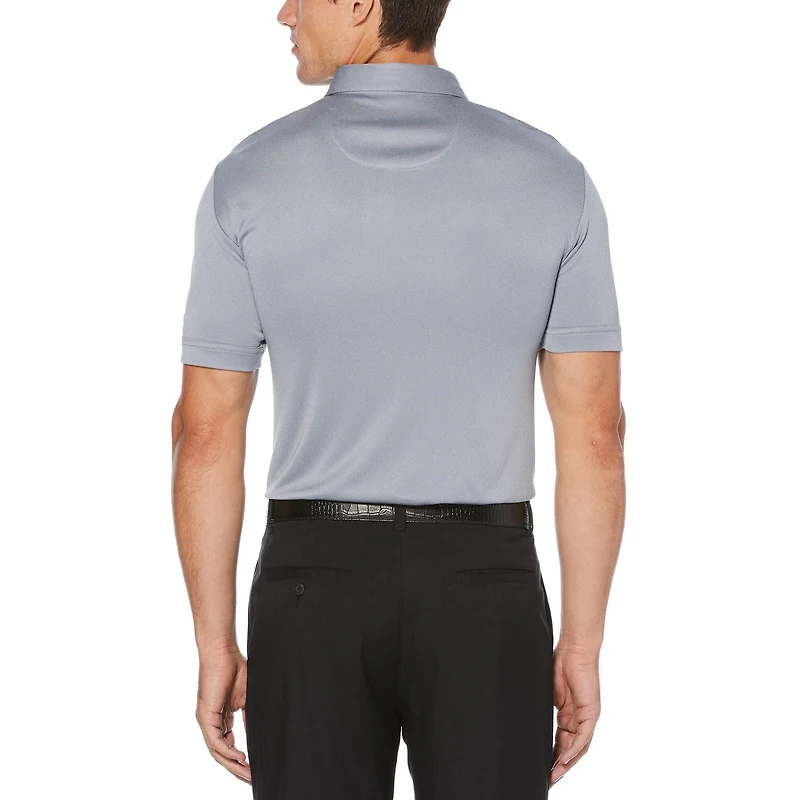 Men's Performance Short Sleeve Chest Printed Golf Polo Shirt