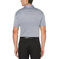 Men's Performance Short Sleeve Chest Printed Golf Polo Shirt