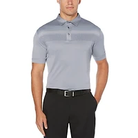 Men's Performance Short Sleeve Chest Printed Golf Polo Shirt