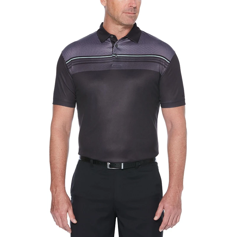 Polo Ben Hogan Performance pour hommes avec blocs de poitrine imprimés