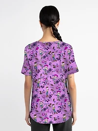 Scrubstar Fashion Collection Women’s Western Woody Print V-Neck Scrub Top, Sizes XS–3XL