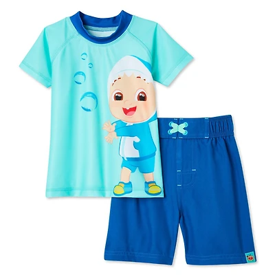 Maillot de bain 2 pièces Cocomelon pour petits garçons