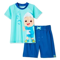Maillot de bain 2 pièces Cocomelon pour petits garçons