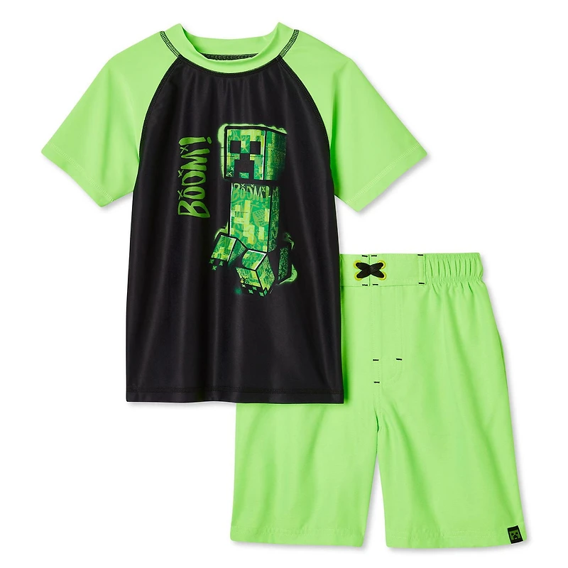 Minecraft Boys' 2-Piece Swim Set