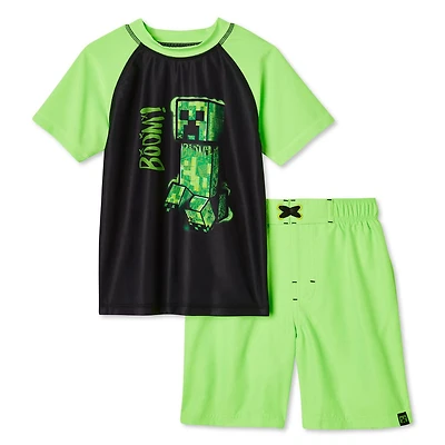 Minecraft Boys' 2-Piece Swim Set