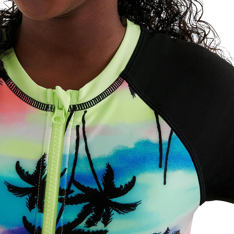 Justice Girls' Long Sleeve Rash Guard 1-Piece