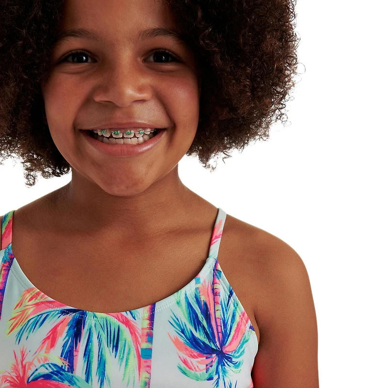 Justice Girls' Open Back Swimsuit