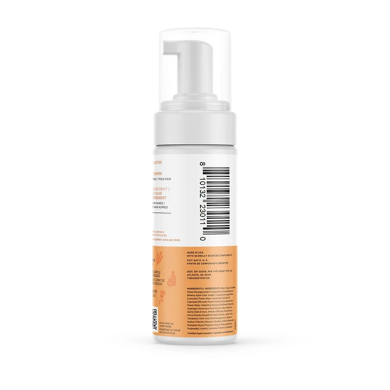 THE HONEY POT COMPANY, NORMAL FEMININE FOAMING WASH, 163 ML, HONEY POT NORMAL FEMININE WASH