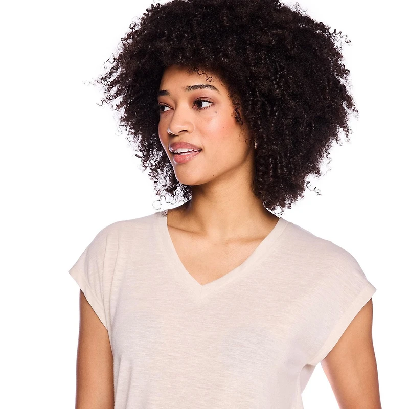 Haut à manches chauve-souris avec encolure en V George pour femmes