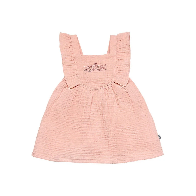 modern moments™ by Gerber® - 2pc Ruffle Sleeve Dress + Diaper Cover Set - Rose