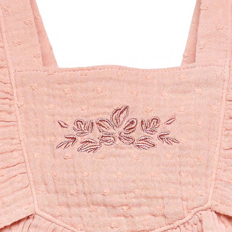 modern moments™ by Gerber® - 2pc Ruffle Sleeve Dress + Diaper Cover Set - Rose