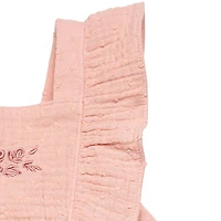 modern moments™ by Gerber® - 2pc Ruffle Sleeve Dress + Diaper Cover Set - Rose