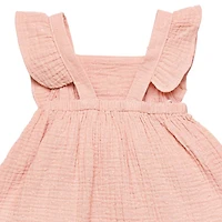 modern moments™ by Gerber® - 2pc Ruffle Sleeve Dress + Diaper Cover Set - Rose