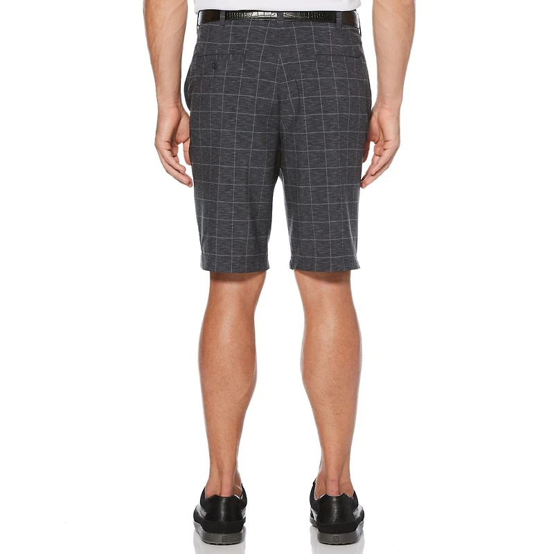 Short Performance Active Flex à devant plat à carreaux pour hommes de Ben Hogan