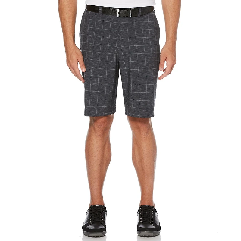 Short Performance Active Flex à devant plat à carreaux pour hommes de Ben Hogan