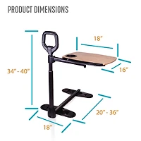 Stander TV Tray, Adjustable Tray Table, Swiveling Laptop Desk and Dinner Tray for Living Room