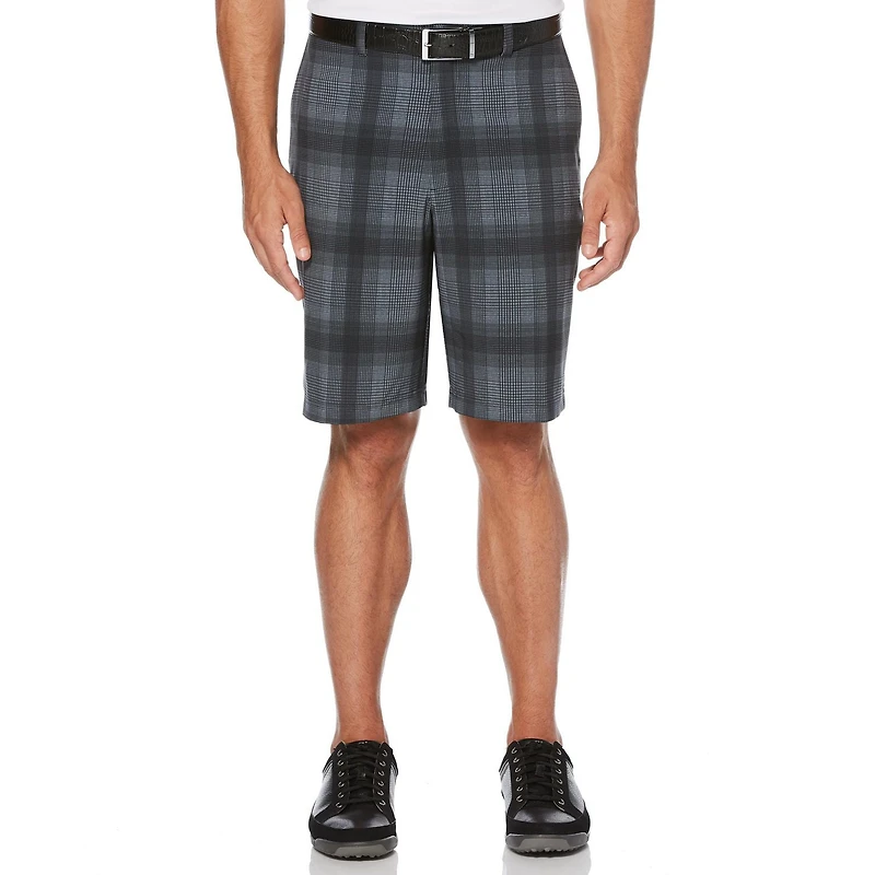 Ben Hogan Performance Men's Flat Front Plaid Active Flex Short